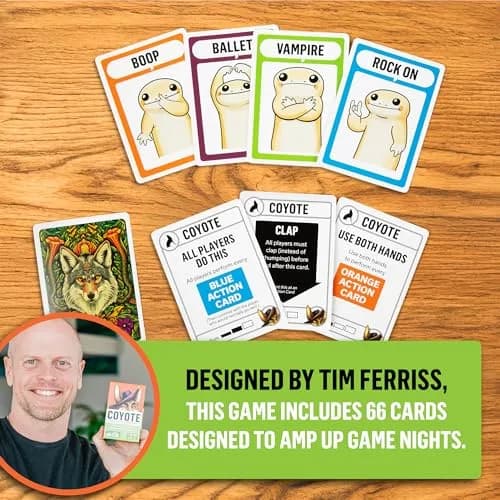Exploding Kittens Coyote Card Game for 3-8 Players | Age 10+ | Fast & Fun Family Game thumbnail 2