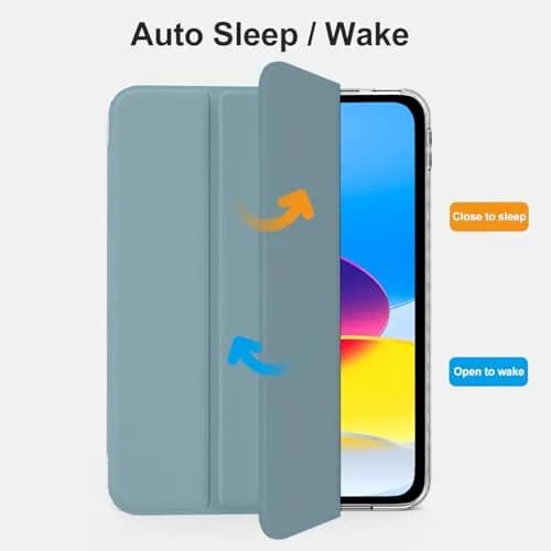 MYGROO Case for iPad A16 11th/10th Gen 2025/2022 | Misty Blue, Auto Wake/Sleep, Tri-Fold Stand thumbnail 5