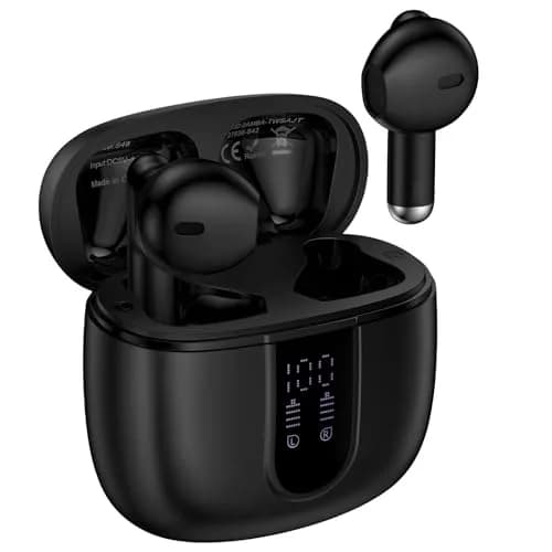 iHoto S49 Wireless Earbuds Bluetooth Headphones 30mAh (0.03Ah) | ENC Noise Cancelling, IP7 Waterproof, 40H Playtime thumbnail 1