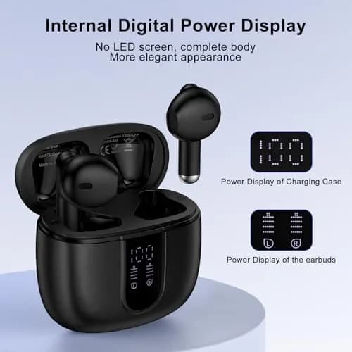 iHoto S49 Wireless Earbuds Bluetooth Headphones 30mAh (0.03Ah) | ENC Noise Cancelling, IP7 Waterproof, 40H Playtime thumbnail 7