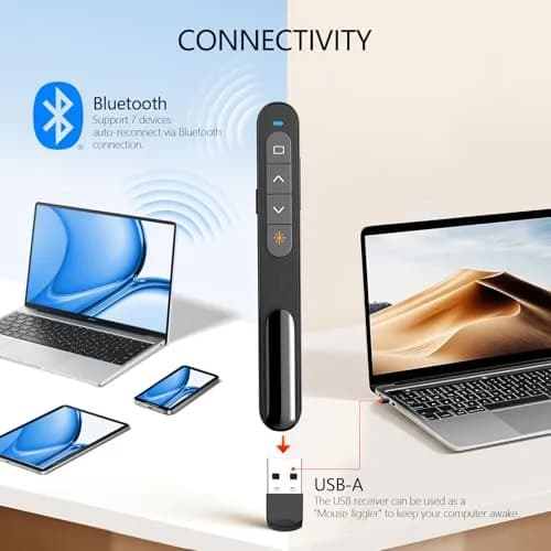 Norwii N27 Bluetooth Presentation Clicker Red | 100m Wireless Range thumbnail 2