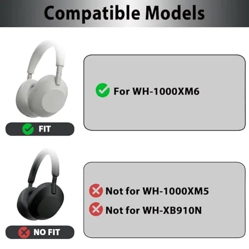 Adhiper 3-in-1 Silicone Sweat Case Cover for Sony WH-1000XM6 Headphones | Sweatproof & Washable (70-120 chars) thumbnail 2