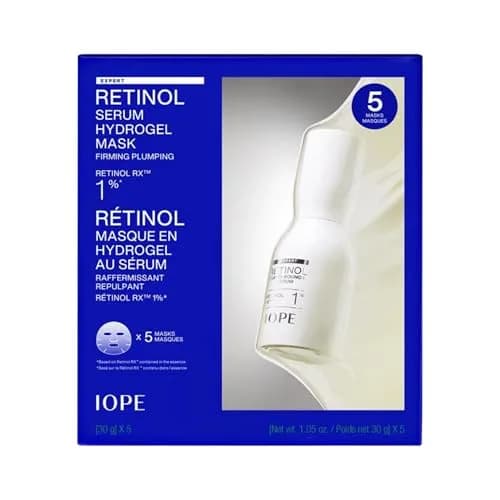 IOPE Retinol Serum in Deep Collagen Gel Mask 5 Set | High Adhesion Hydrogel, 1% Retinol RX, Firming & Anti-Aging thumbnail 1