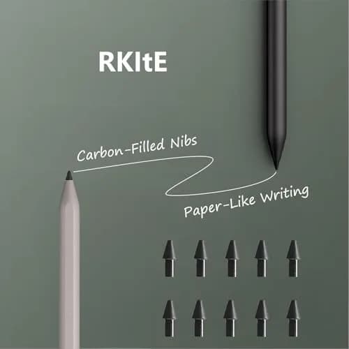 RKItE Replacement Tips for Remarkable Paper Pro Pen (Carbon-Filled*20) | Write Like Paper, Silent Nib thumbnail 2