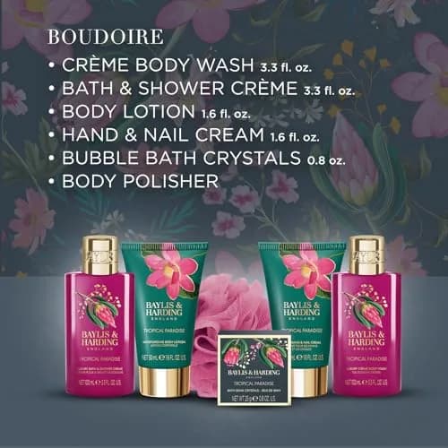Baylis & Harding Boudoire Gift Set for Women | Tropical Paradise Fragrance, 6 Items, Vegan & Cruelty-Free thumbnail 3