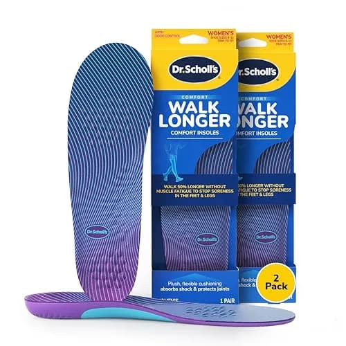 Dr. Scholl's Walk Longer Insoles for Women, Arch Support Shoe Inserts | Full-Length Foam Comfort & Odor Control thumbnail 1