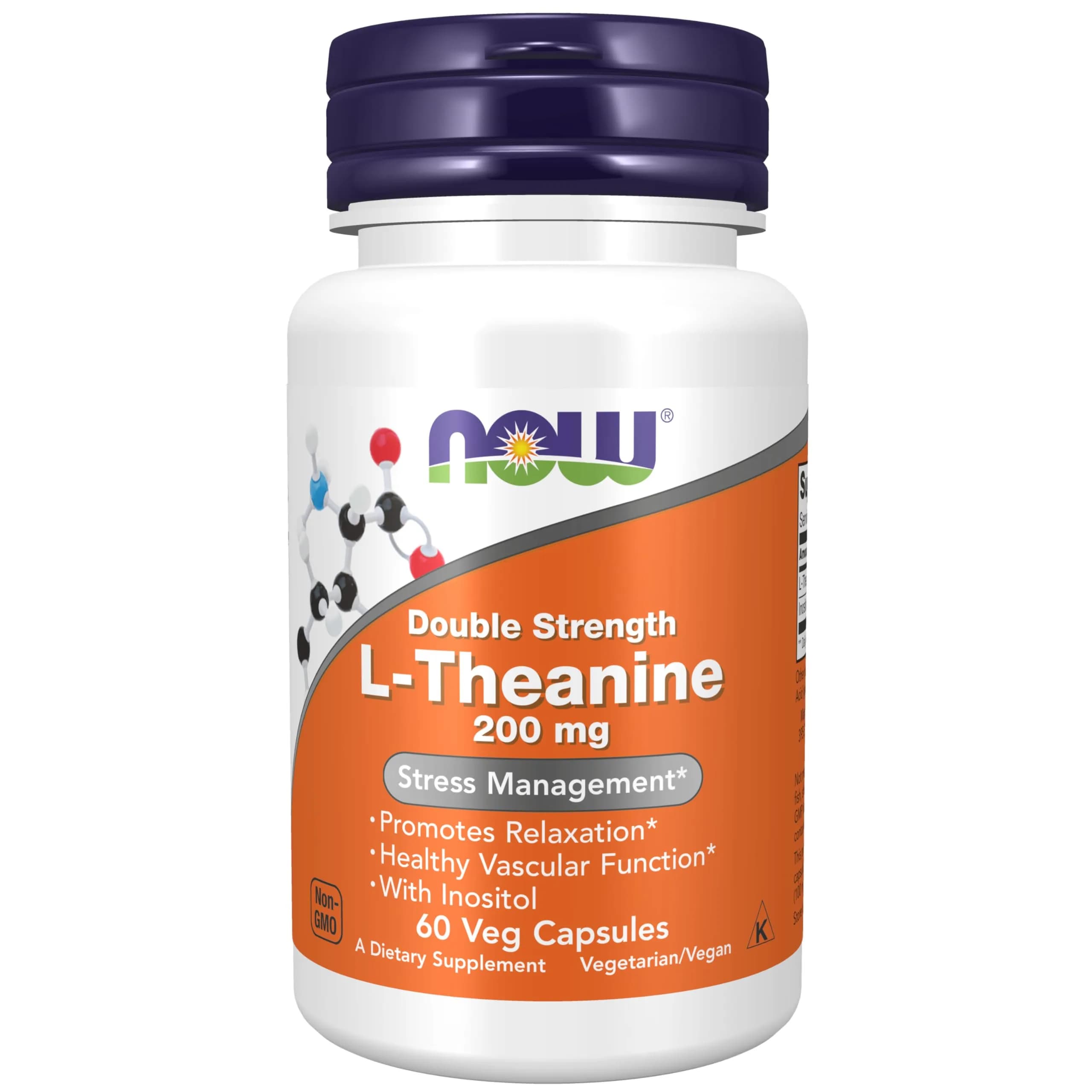 NOW Foods L-Theanine with Inositol + GABA Supplements Bundle 220 Count (220 Count) | Stress Management with Neurotransmitter Support - main product image