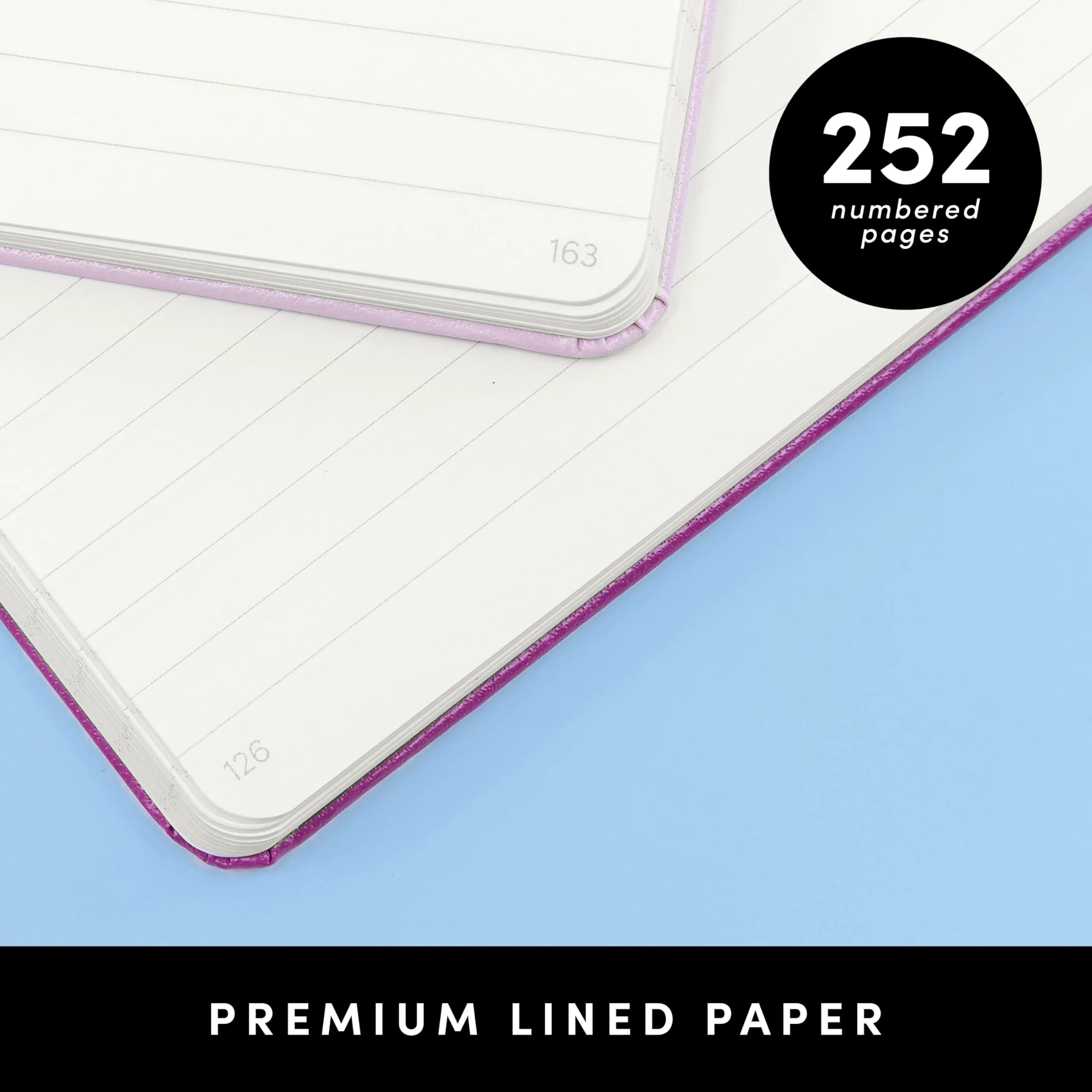 PAPERAGE Lined Journal Notebook 5.6 x 8 in (252 Pages, Yellow) | Acid-Free Paper for Smooth Writing - view 4