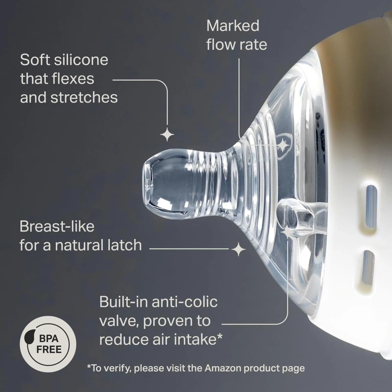 Tommee Tippee Natural Start Slow Flow Bottle Nipples - Pack of 2, Transparent - view 3