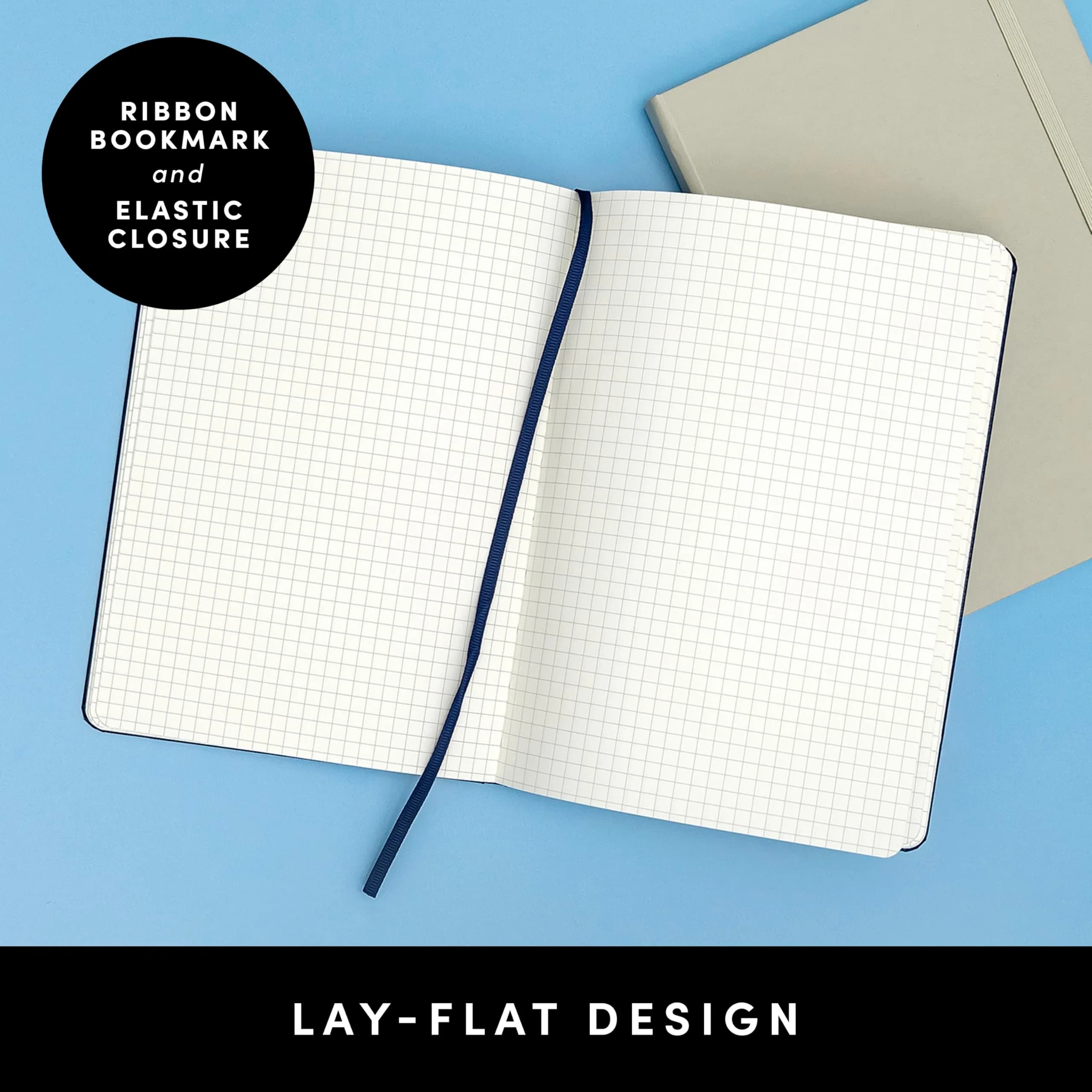 PAPERAGE Graph Paper Journal Notebook, Sage Green, 160 Pages, Medium 5.6 in x 8 in | Acid-Free 100 GSM Thick Paper - view 3