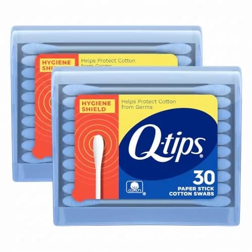 Q-tips Cotton Swabs Travel Size | 100% Cotton for First Aid & Beauty (30 Count Pack of 2) thumbnail 1