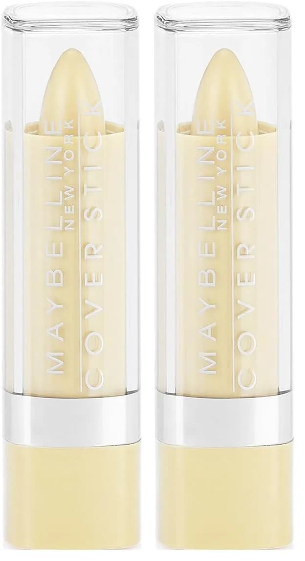 Maybelline Cover Stick Corrector Concealer 0.16 oz Pack of 2 | Yellow for Dark Circles — Pack of 2