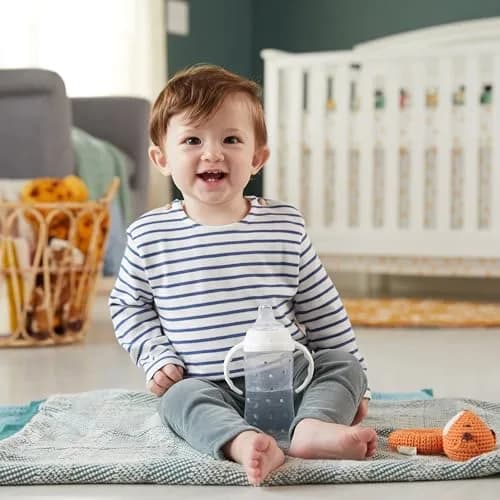 NUK Replacement Silicone Spout for Select NUK Cups, Spill-Proof, Soft Spout, BPA-Free, Clear, Pack of 2 | 6-12 Months thumbnail 4