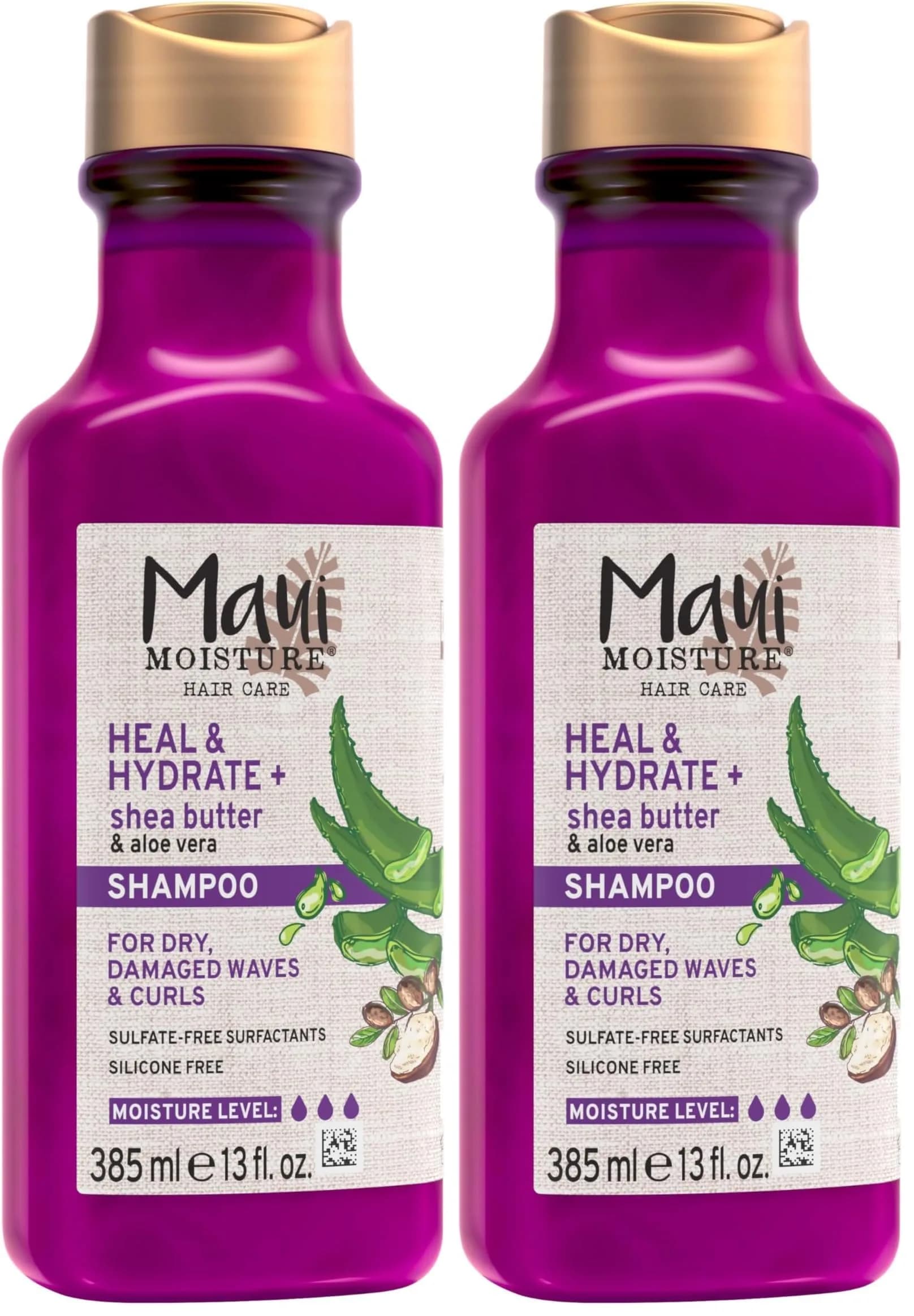 Maui Moisture Heal & Hydrate + Shea Butter Shampoo 750ml (26 fl oz) | Deeply Moisturizes Tight Curly Hair - main product image