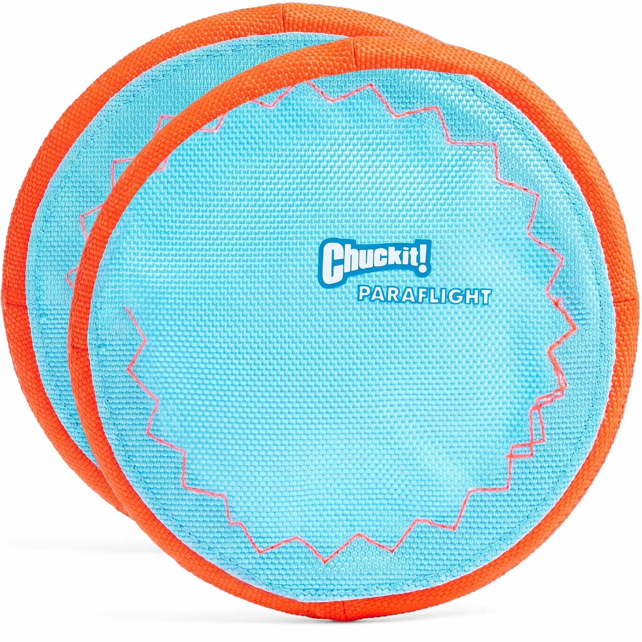 Chuckit! Paraflight Flying Disc Dog Toy - Water Floating Flyer - Durable Nylon with Rubber Edges - Small Size