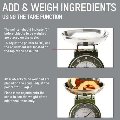 Taylor Vintage Mechanical Kitchen Scale 5 kg (11 lb) | Evergreen Analog Dial thumbnail 2