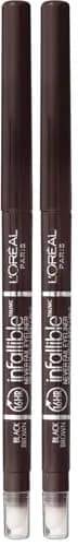 L'Oreal Paris Infallible Never Fail Mechanical Eyeliner Pencil Black Brown 0.008 oz (Pack of 2) | Smudge-Proof Up to 16 Hours thumbnail 1