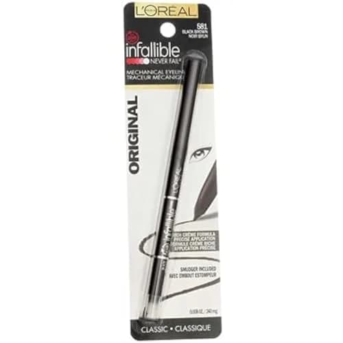L'Oreal Paris Infallible Never Fail Mechanical Eyeliner Pencil Black Brown 0.008 oz (Pack of 2) | Smudge-Proof Up to 16 Hours thumbnail 8