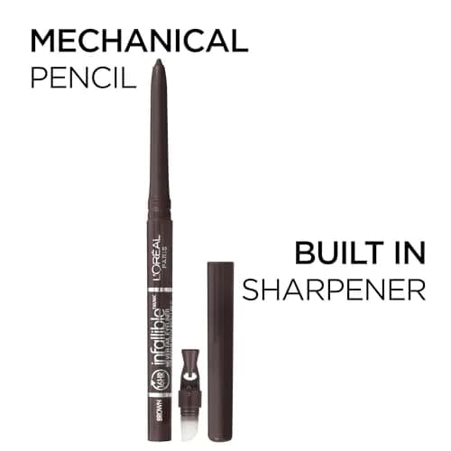 L'Oreal Paris Infallible Never Fail Mechanical Eyeliner Pencil Black Brown 0.008 oz (Pack of 2) | Smudge-Proof Up to 16 Hours thumbnail 2