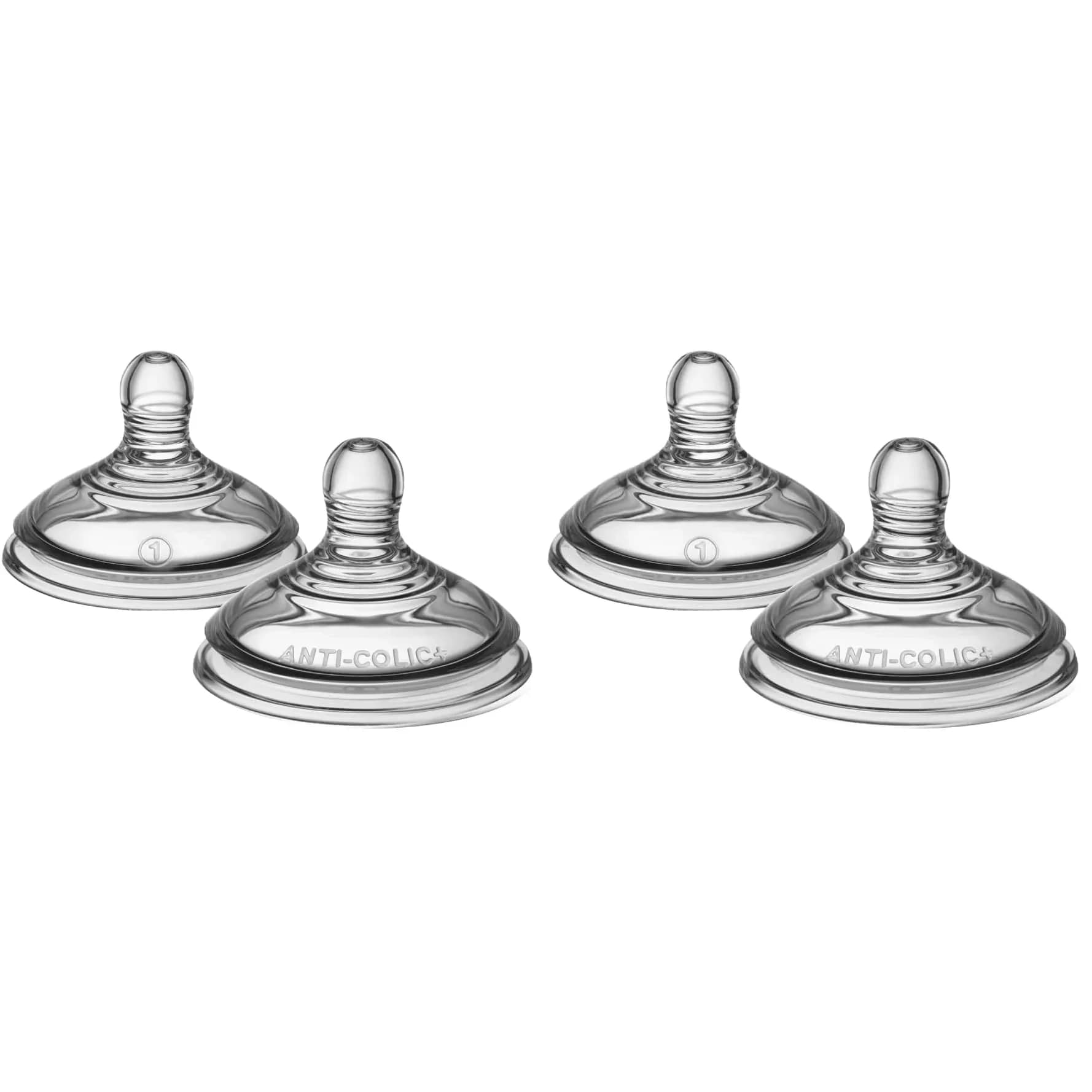 Tommee Tippee Advanced Anti-Colic Nipples Slow Flow 4 Count (0.11 lb) | Gentle Latch for Breastfeeding Transition — Slow Flow