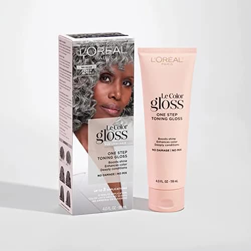 L'Oreal Paris Le Color Gloss Step Toning Gloss 4 Fl Oz (Pack of 2) | In-Shower Gray Hair Toner thumbnail 2