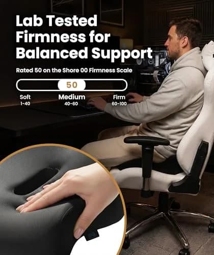 Everlasting Comfort Doctor Recommended Memory Foam Seat Cushion for Office Chairs & Car - Ergonomic Office Desk Accessories - Cushions for Tailbone Pain Relief, Sciatica (Large, Dark Gray) thumbnail 6