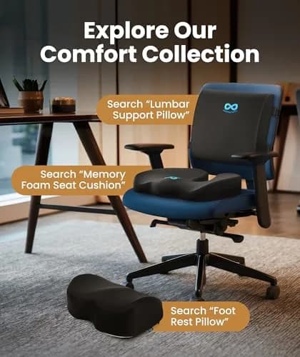Everlasting Comfort Doctor Recommended Memory Foam Seat Cushion for Office Chairs & Car - Ergonomic Office Desk Accessories - Cushions for Tailbone Pain Relief, Sciatica (Large, Dark Gray) thumbnail 8