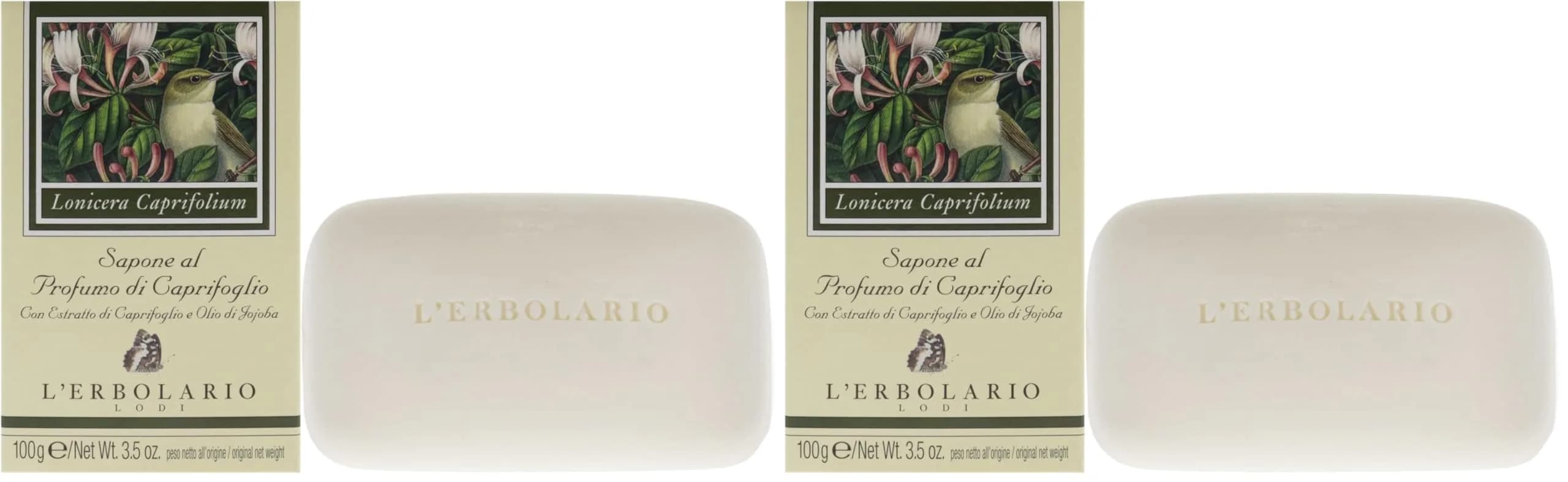 L'Erbolario Perfumed Bar Soap Honeysuckle 7 oz (200g) | Gentle Daily Cleansing for All Skin Types — Cranberry
