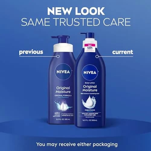 NIVEA Original Moisture Body Lotion with Vitamin E, 16.9 Fl Oz (Pack of 2) | 48-Hour Deep Nourishing Moisture for Normal to Dry Skin thumbnail 2
