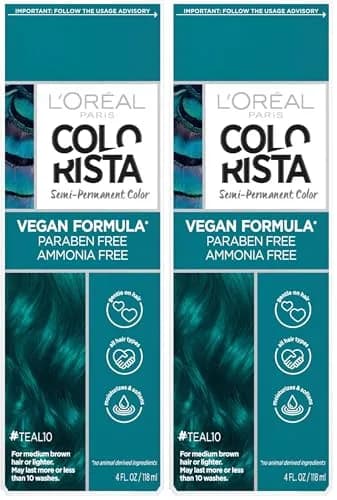 L'Oreal Paris Colorista Semi Permanent Hair Color, Teal - Pack of 2 thumbnail 1