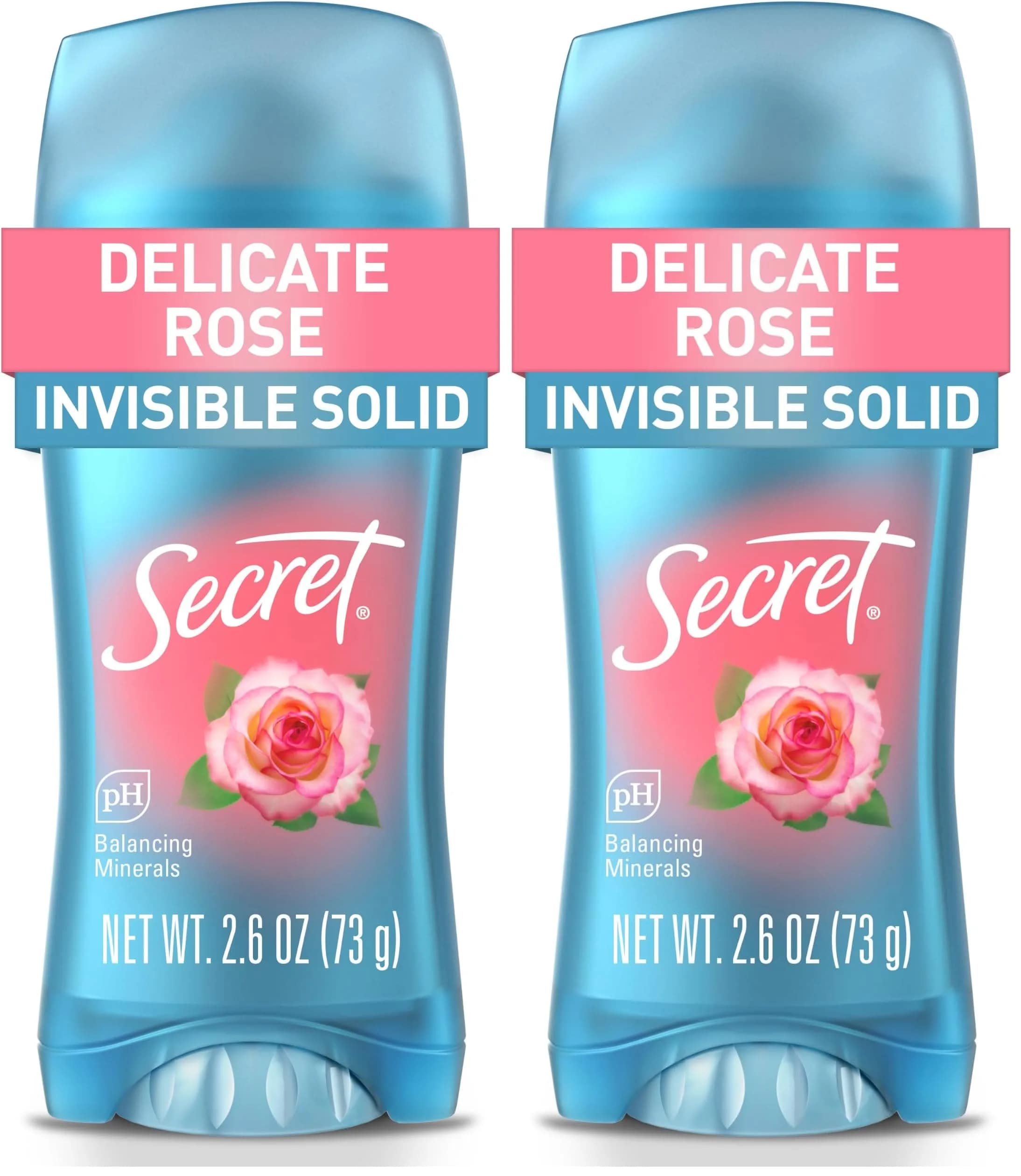 Secret Invisible Solid Antiperspirant Deodorant for Women, Rose Scent, 2.6 oz (Pack of 2) - main product image