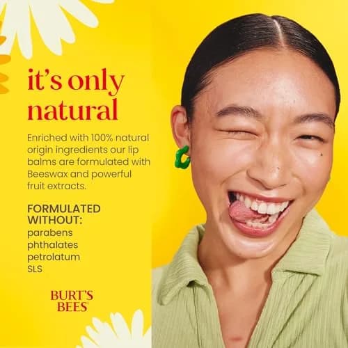 Burt's Bees Pink Grapefruit Tint-Free Lip Balm 2 Count | Natural Conditioning Lip Treatment thumbnail 4