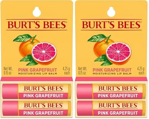 Burt's Bees Pink Grapefruit Tint-Free Lip Balm 2 Count | Natural Conditioning Lip Treatment thumbnail 1