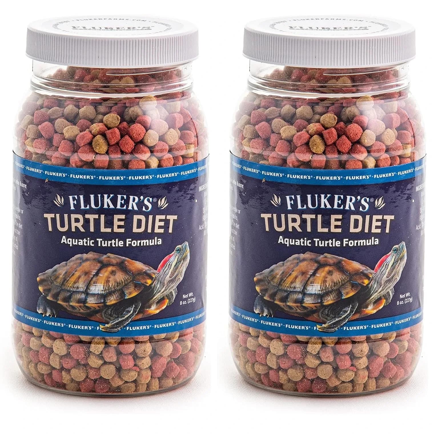 Fluker's Aquatic Turtle Diet Food Pellets 227 g (8 oz) | Balanced Nutrition for Freshwater Turtles — 16 oz