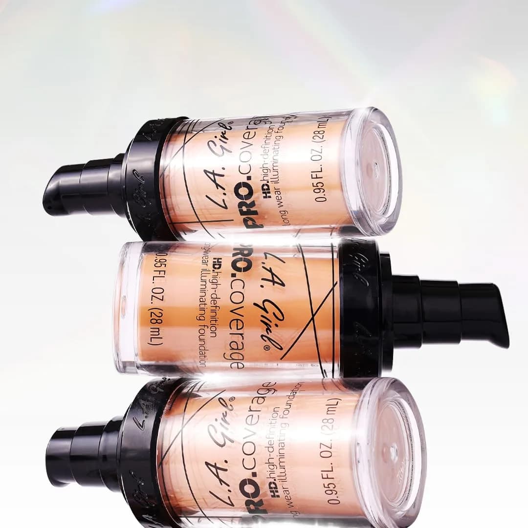 L.A. Girl Pro Coverage Liquid Foundation - Nude Beige (Pack of 2) | Dewy, Radiant Finish - view 2
