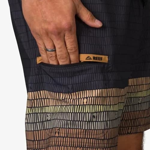 REEF Men's Remy Fixed Waist Boardshort Caviar | 4-Way Stretch, Secure Fit, Island Vibe Design thumbnail 2