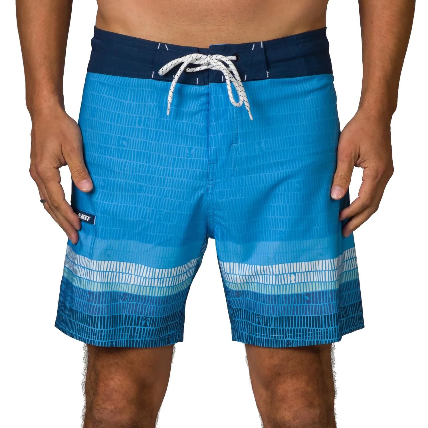 REEF Men's Remy Fixed Waist Boardshort Azure | 4-Way Stretch, Quick Dry, Casual Fit — Azure