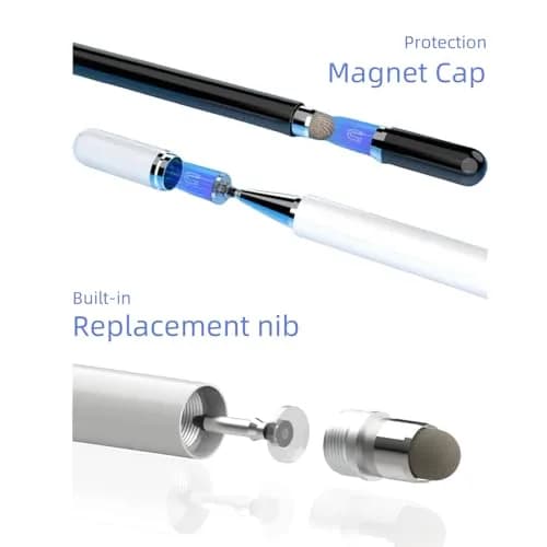 RKItE Stylus Pen for Samsung Galaxy Tab A9+/A8/A7/A7 Lite, iPad, Fire HD & All Touch Devices (White) | Precision Disc Tip Stylus thumbnail 4
