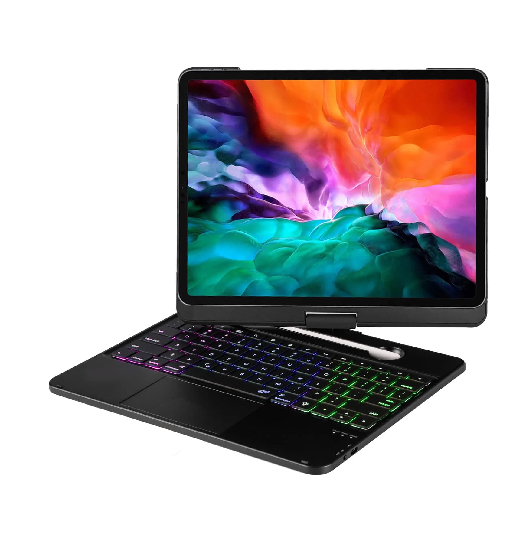 LENRICH Keyboard Case for iPad Pro 12.9 2017 2nd & 2015 1st Gen | 360° Rotatable Smart Keyboard — Black / 12.9 inch 6th/5th/4th/3rd