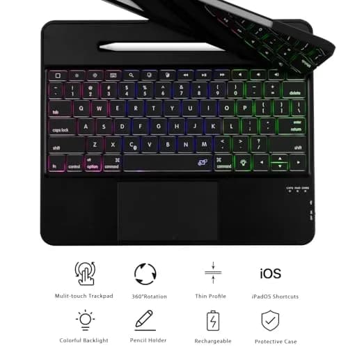 LENRICH Keyboard Case for iPad Pro 12.9 inch 6th/5th/4th/3rd Gen | 360° Rotating Smart Keyboard thumbnail 6