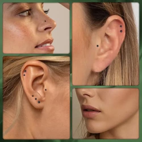 GEMQUEEN G23 Titanium Flat Back Earrings 16G | Hypoallergenic, Versatile for Men & Women thumbnail 3
