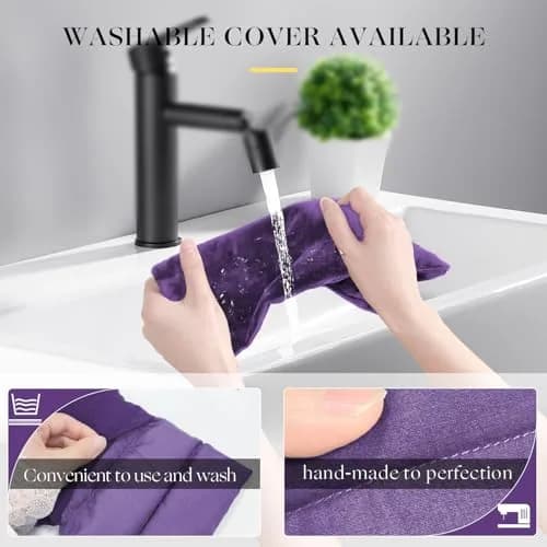 uncn Microwavable Heating Pad 13x7 Inch | Lavender Scent, Moist Warm Compress, Non-Electric & Portable thumbnail 6