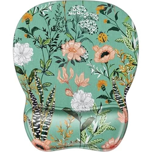 MROCO Ergonomic Mouse Pad Gel Wrist Rest, 9.4 x 8.1 inches, Garden Whispers | Comfortable Support for Daily Use - main product image