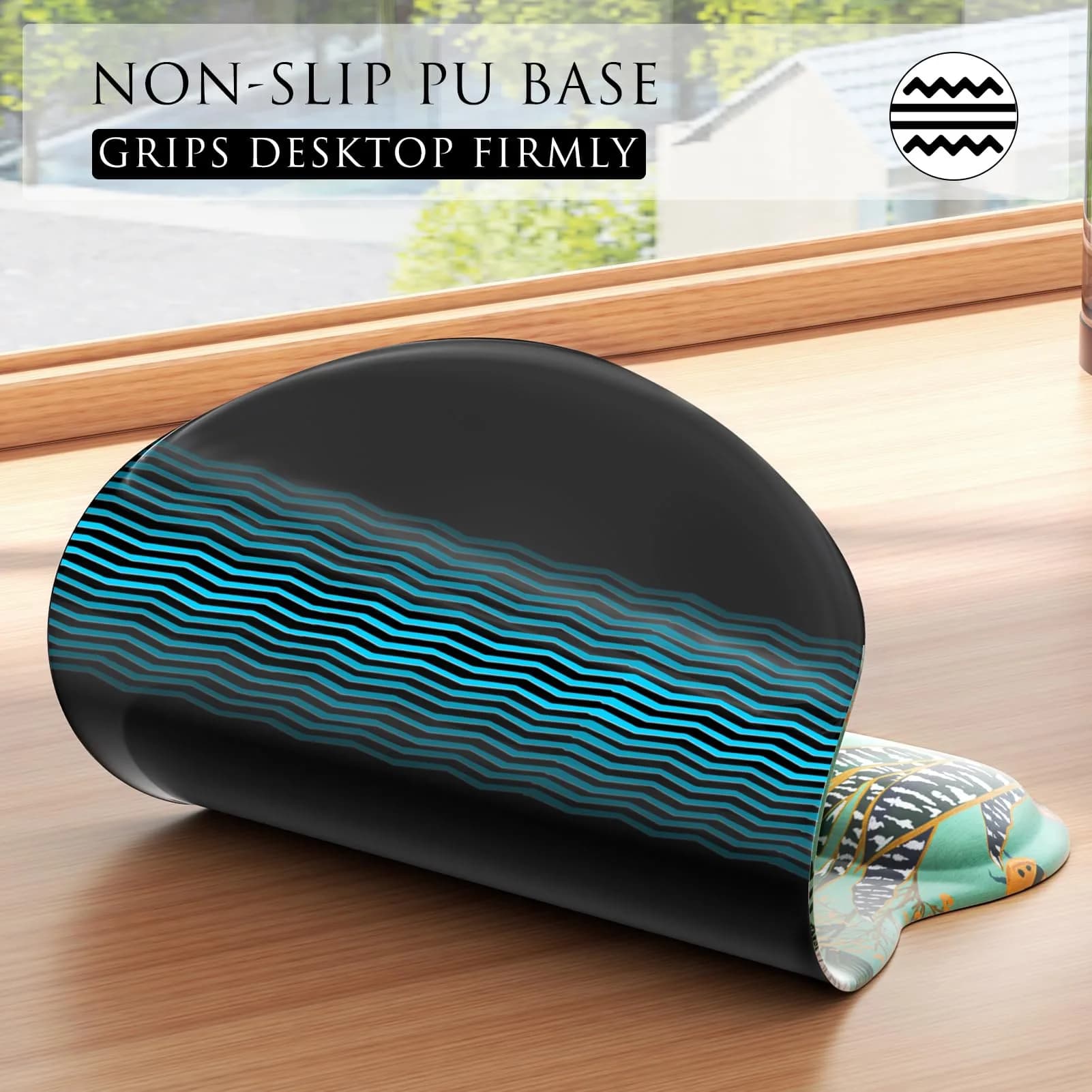 MROCO Ergonomic Mouse Pad Gel Wrist Rest, 9.4 x 8.1 inches, Garden Whispers | Comfortable Support for Daily Use thumbnail 6