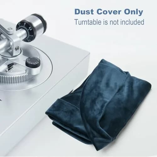 TXEsign Dust Cover Compatible with Audio-Technica AT-LP120XUSB & AT-LP120XBT-USB | Soft Elastic Fleece Dust Case (Dark Blue) thumbnail 5