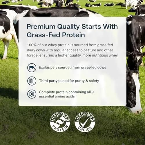 Transparent Labs Grass-Fed Whey Protein Isolate 1.02 kg (2.25 lb) | 28g Protein Per Serving, Blueberry Pancakes Flavor thumbnail 4
