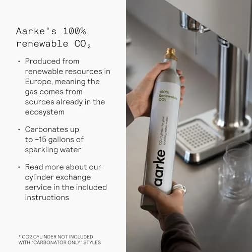 aarke Carbonator 3 - Premium Sparkling Water Maker, Burgundy | Stainless Steel, Cordless Soda Machine for Home thumbnail 4