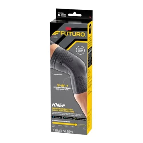 FUTURO Premium Compression Knee Sleeve with Stabilizers Large | Support for Arthritis & Swelling thumbnail 1