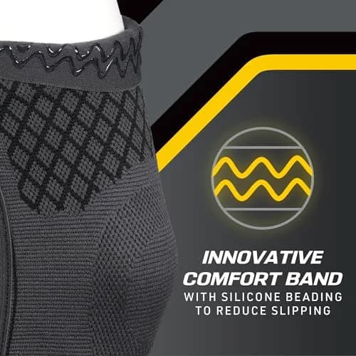 Futuro Premium Compression Knee Sleeve with Removable Stabilizers, XLarge Dark Gray | Orthopedic Brace for Arthritis & Swelling thumbnail 5