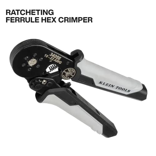 Klein Tools 34061 Ferrule Crimping Tool Set with Hex Crimper | Precision Ratcheting Hand Tool for Electrical Work thumbnail 8